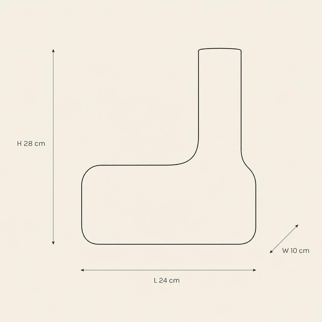 Vase 19 - technical illustration with dimensions