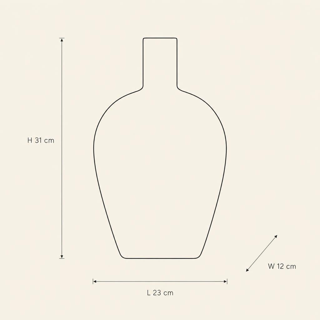Vase 20 - technical illustration with dimensions