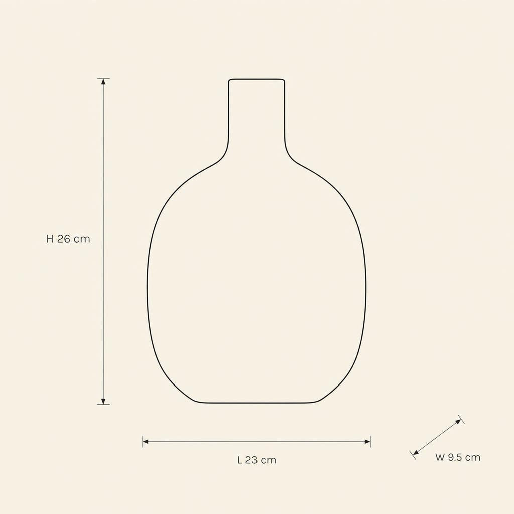 Vase 22 - technical illustration with dimensions