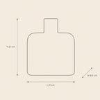 Vase 23 Brown - technical illustration with dimensions
