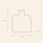 Vase 23 Cream - technical illustration with dimensions