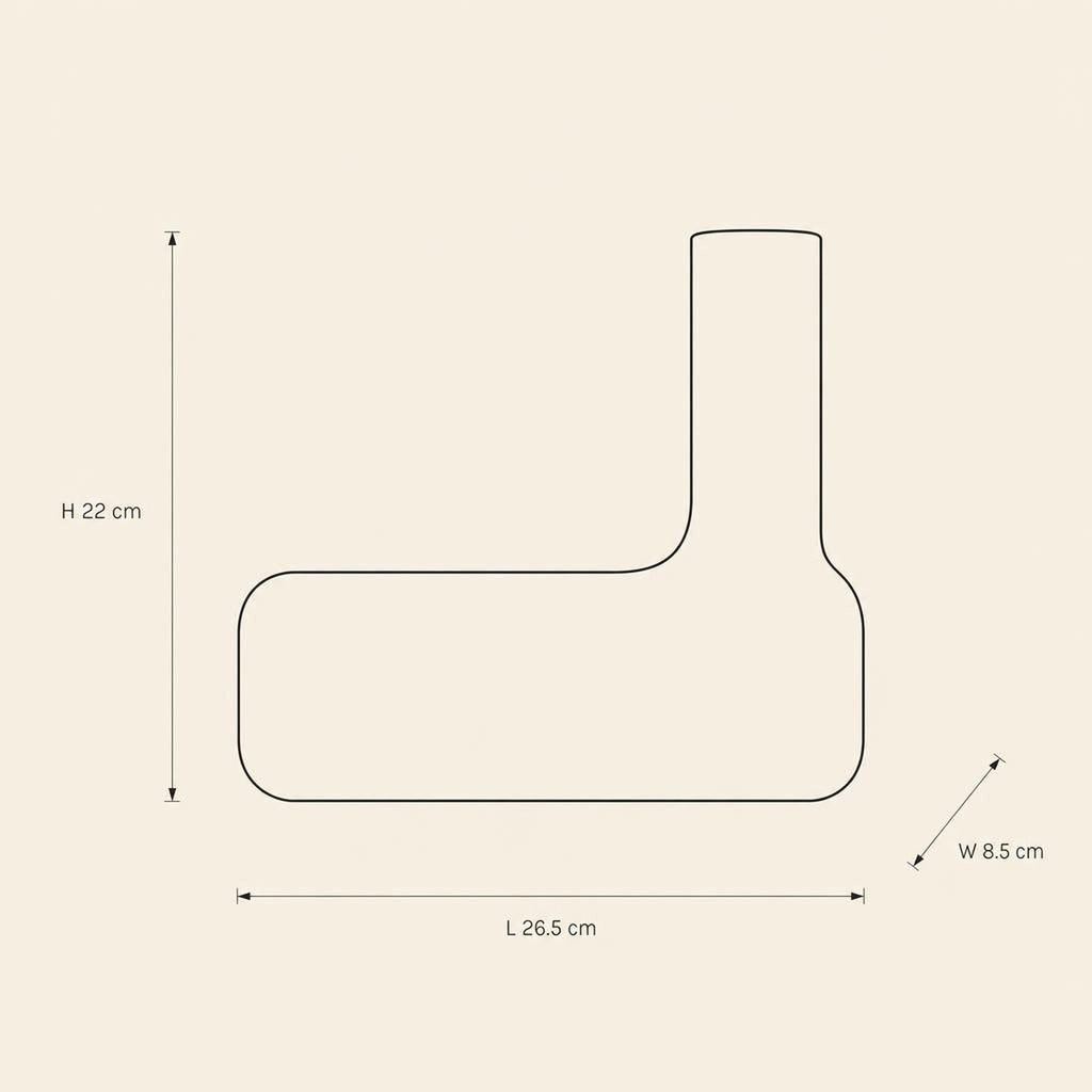 Vase 24 - technical illustration with dimensions
