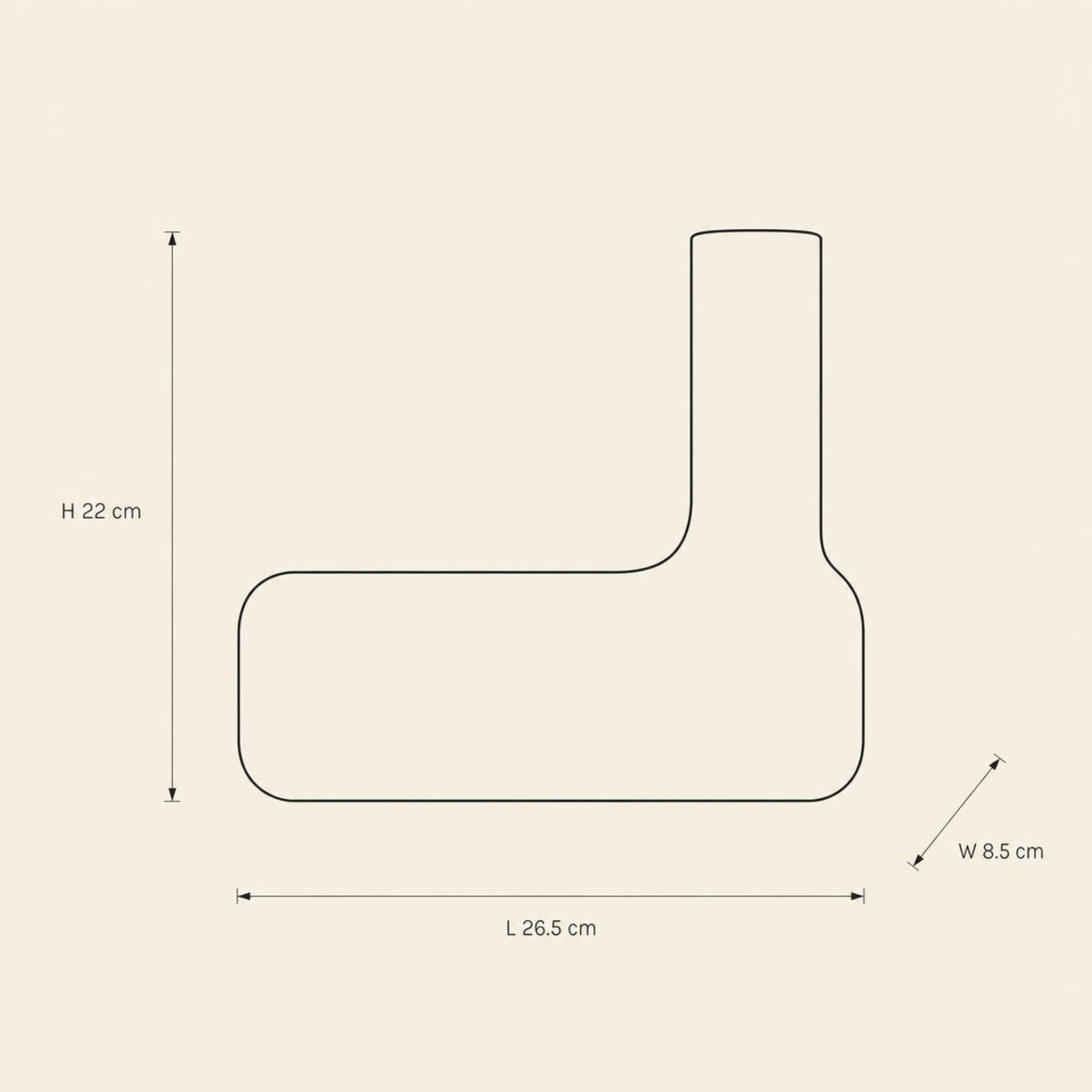 Vase 24 - technical illustration with dimensions