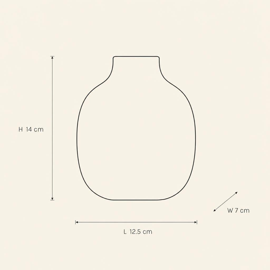 Vase 33 - technical illustration with dimensions