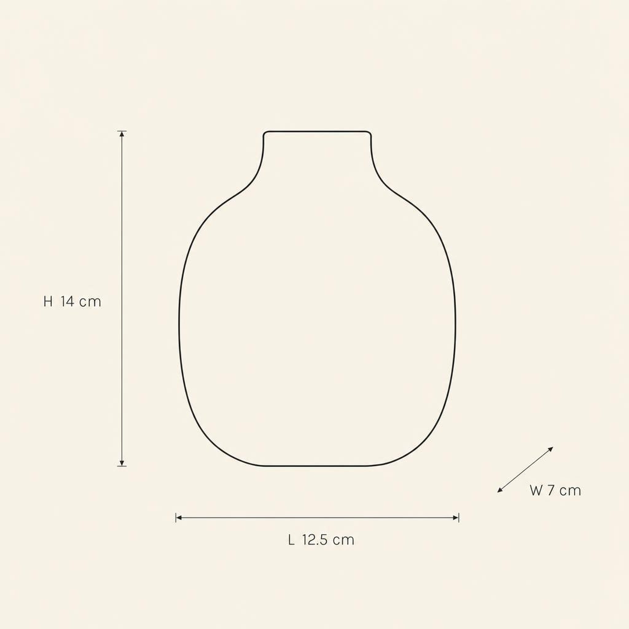 Vase 33 - technical illustration with dimensions