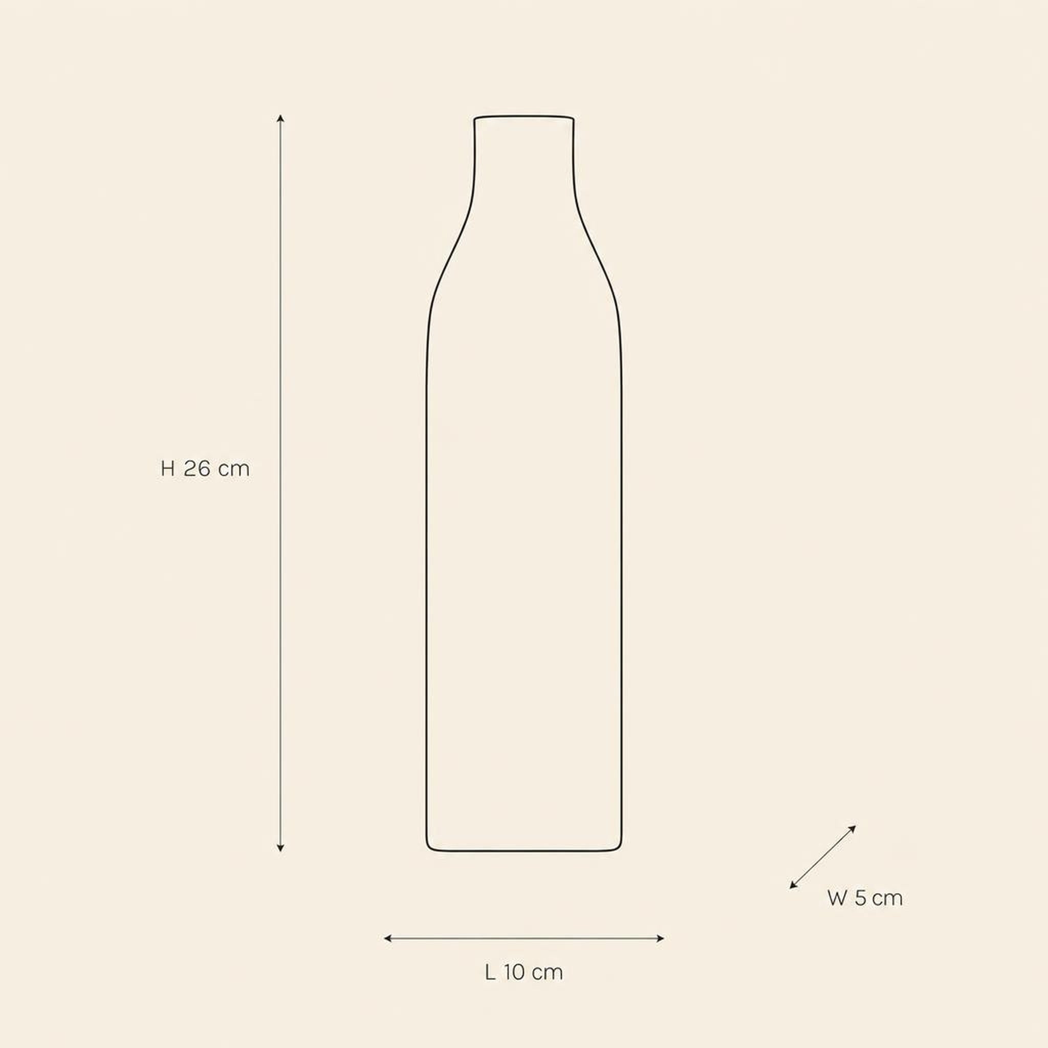 Vase 34 - technical illustration with dimensions