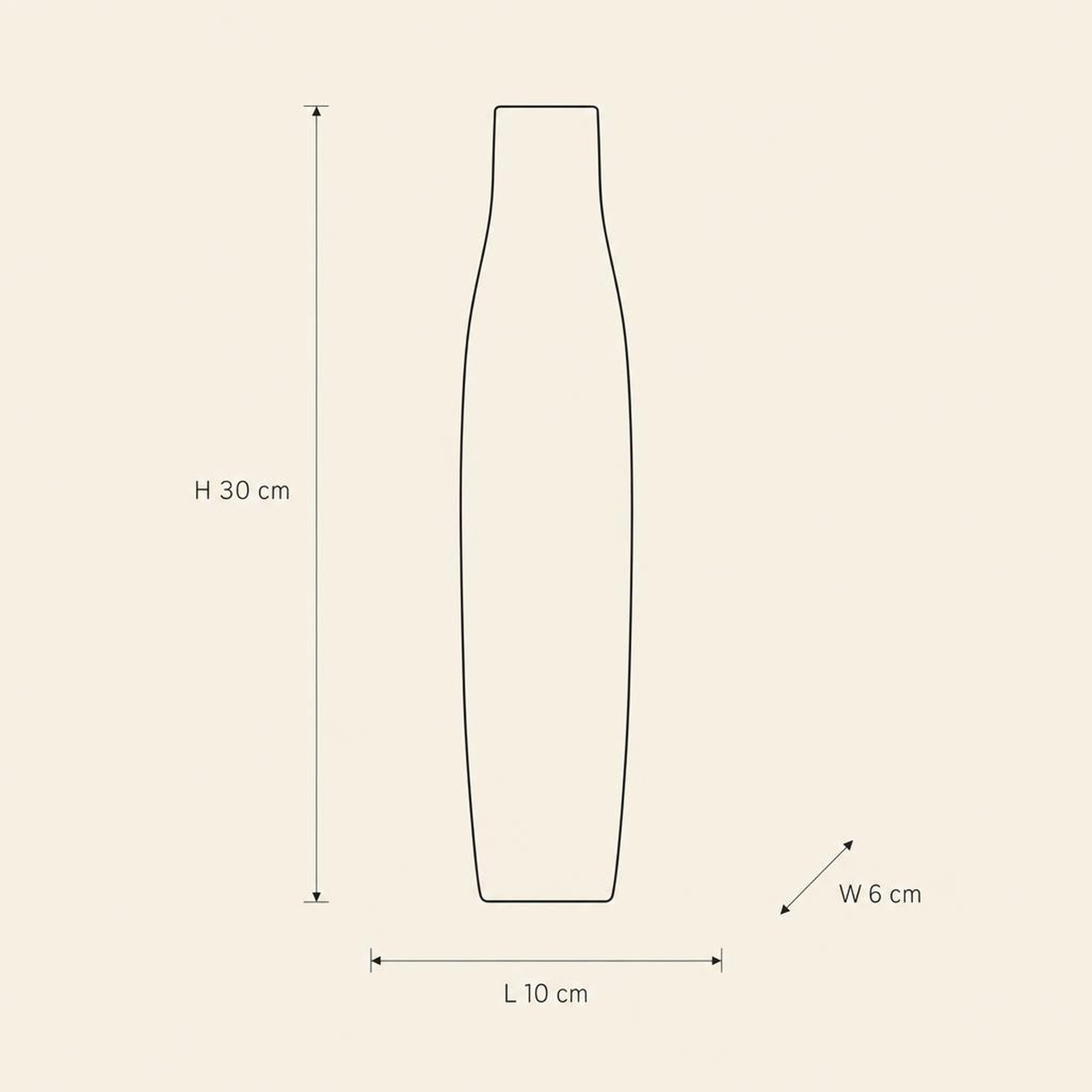 Vase 35 - technical illustration with dimensions