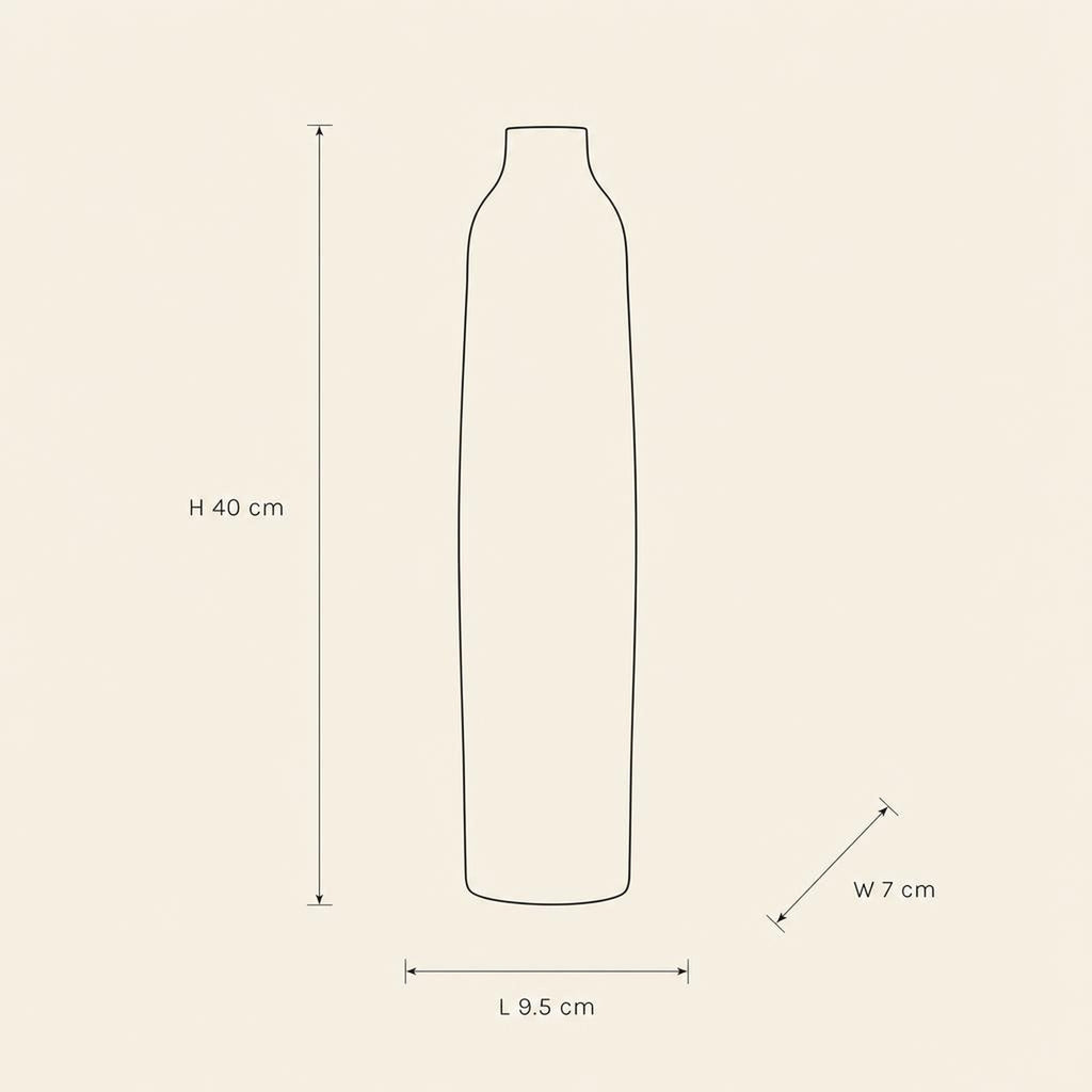 Vase 36 - technical illustration with dimensions