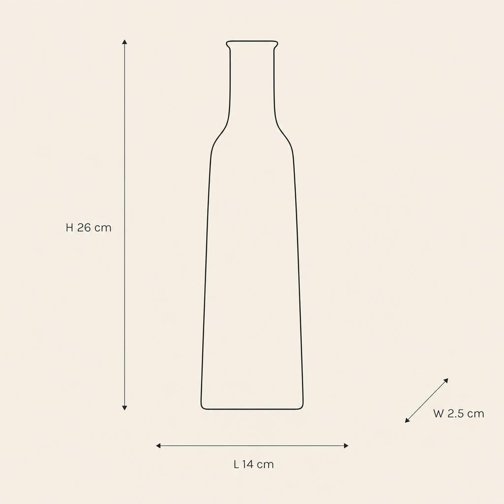 Vase 37 - technical illustration with dimensions