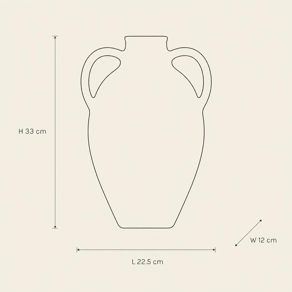 Vase 40 - technical illustration with dimensions