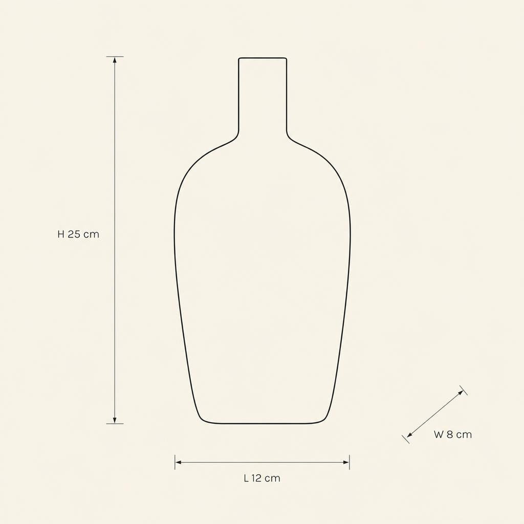 Vase 42 - technical illustration with dimensions