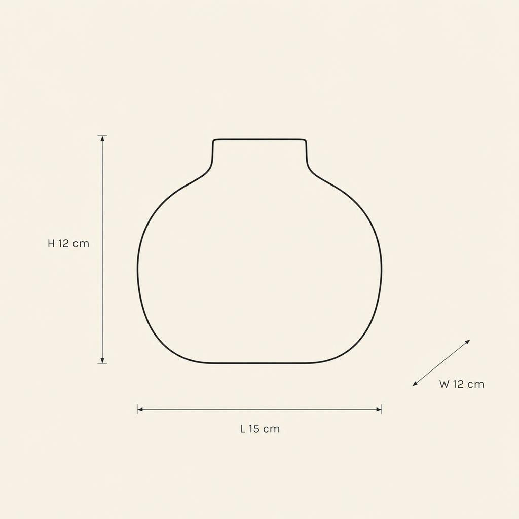 Vase 43 - technical illustration with dimensions
