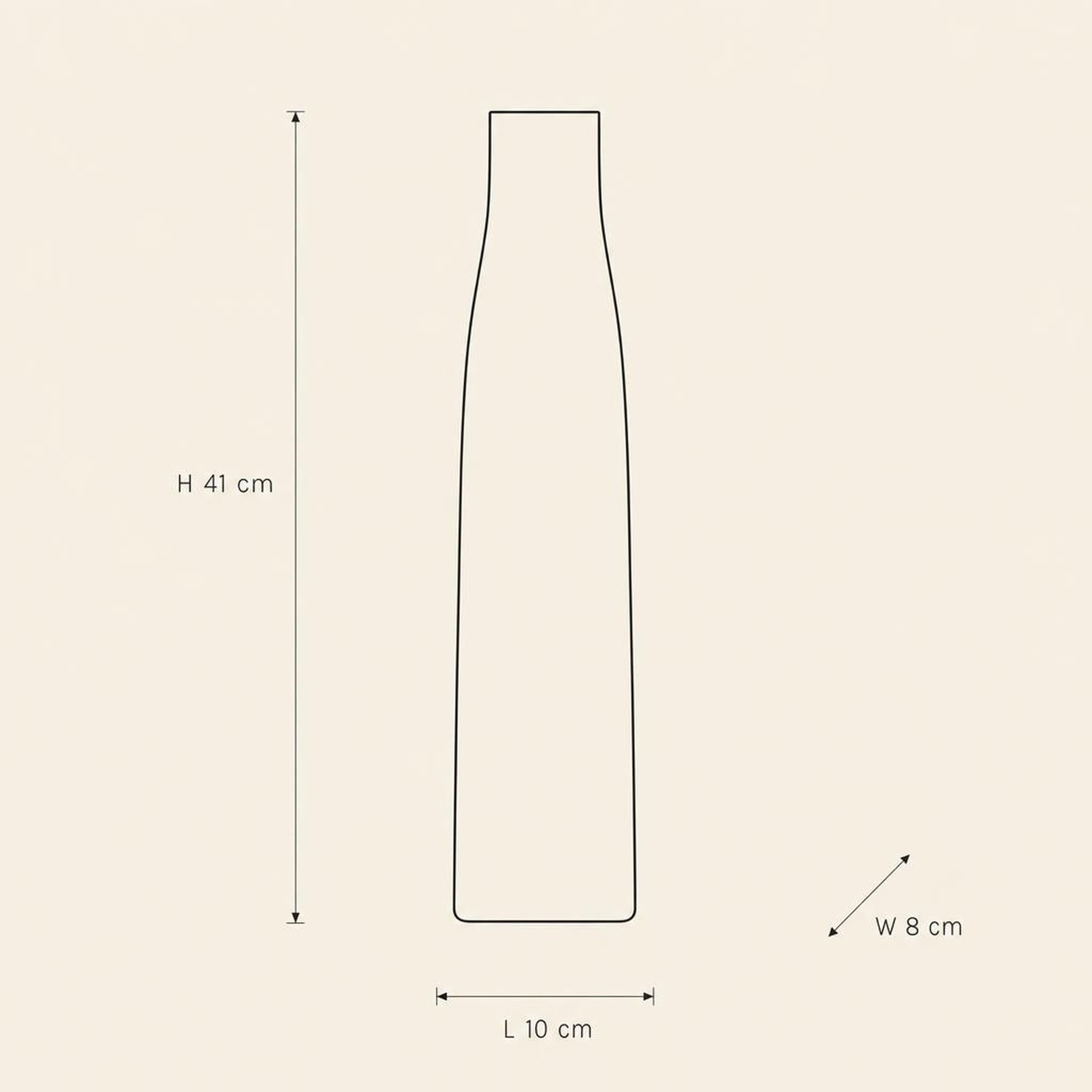 Vase 45 - technical illustration with dimensions